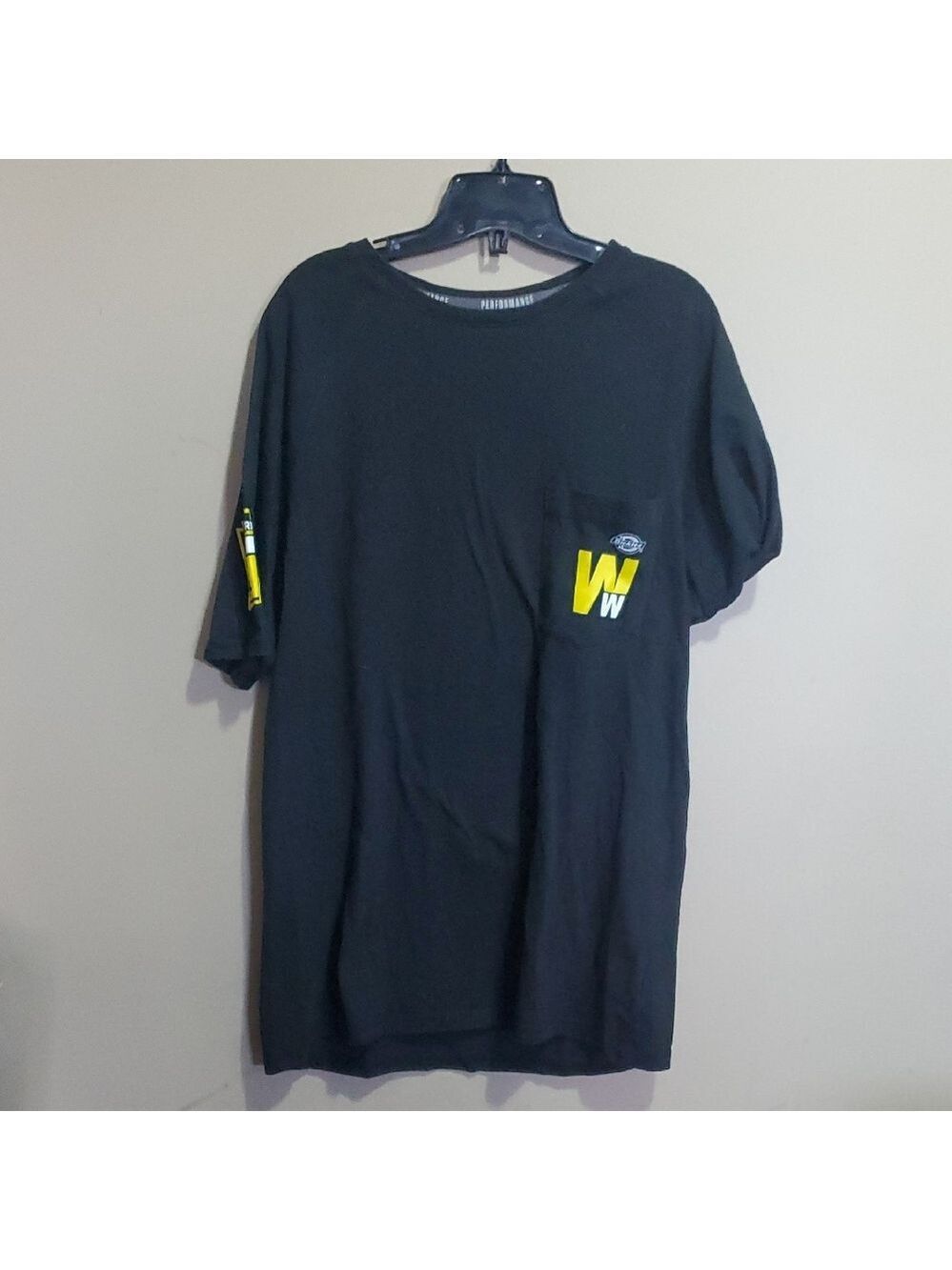 Dickies Black Tee with Yellow Details Size Large